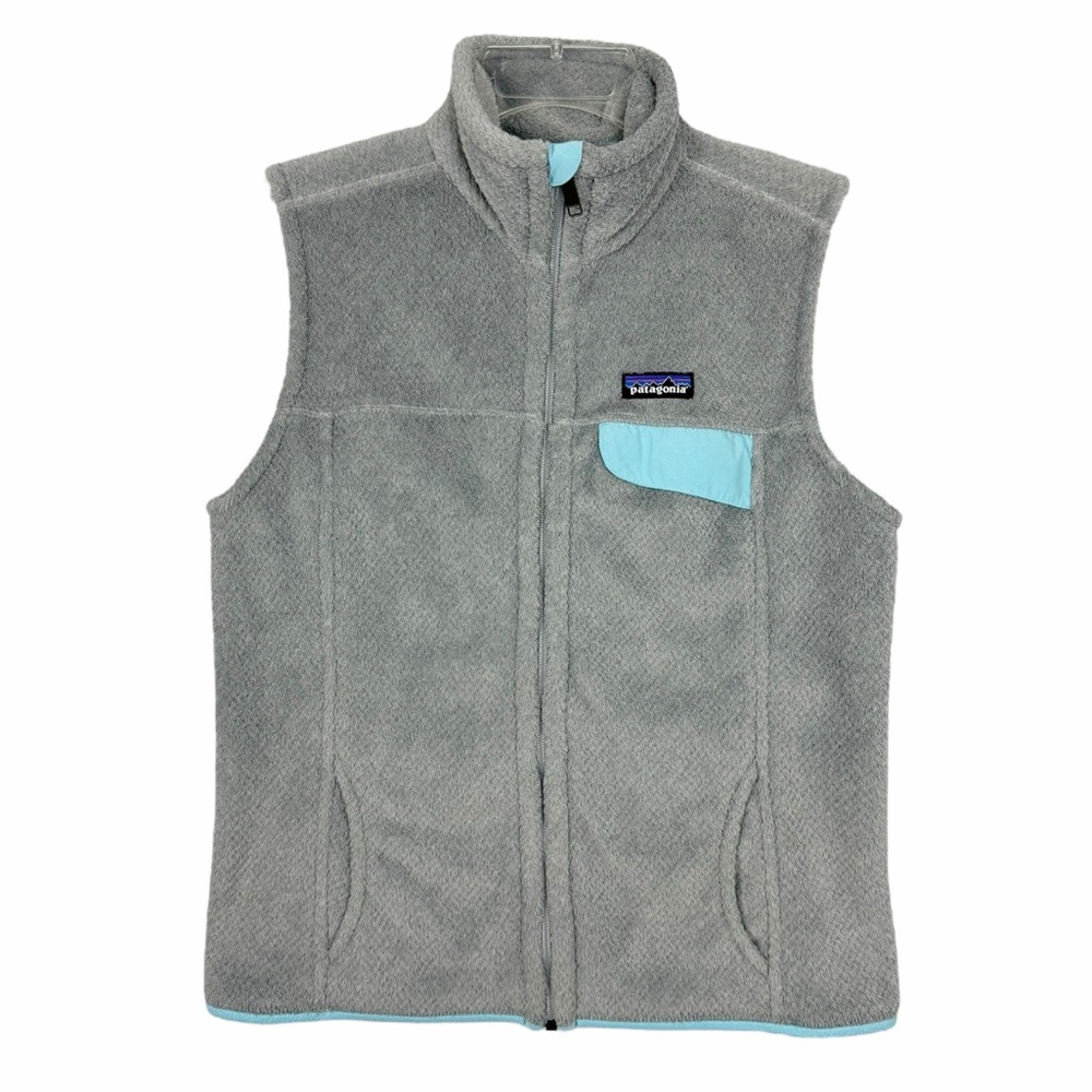 Patagonia | Soft Fleece Synchilla Gray & Blue Vest Medium